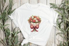 Kawaii Bouquet Valentine&#039;s Day Clipart Product Image 3
