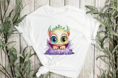 Halloween Peeking Dragon Sublimation Clipart Product Image 1