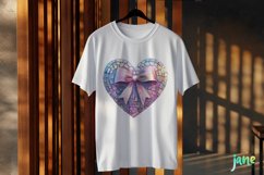 Girly Glitter Coquette Valentine Heart Clipart Product Image 3