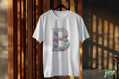 Mermaid Birthday Letter B PNG Clipart Product Image 3