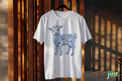 Chinoiserie Easter Sheep Clipart Product Image 2