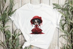Mexican Skull Dressed Sublimation Clipart Product Image 3