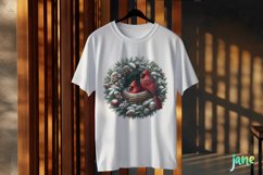 Winter Scene Wreath Sublimation Clipart Product Image 3