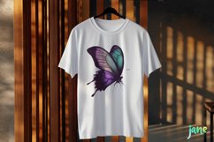 Purple Teal Hand Drawing Butterfly Clipart Product Image 3
