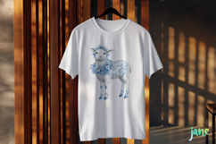 Chinoiserie Easter Sheep Clipart Product Image 2