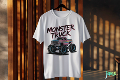 Easter Monster Truck Funny Gamer Boys Kids Clipart Product Image 3