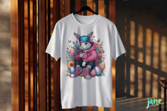 Retro Easter Bunny Sublimation Clipart Product Image 3