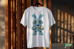 Cute Easter Robot Sublimation Clipart Product Image 3