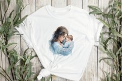 Blue Boho Baby Shower Sublimation Clipart Product Image 3
