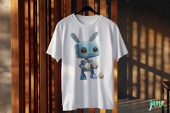 Cute Easter Robot Sublimation Clipart Product Image 3