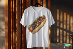 4th of July Hot Dog Sublimation Clipart Product Image 3