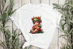 Amazing Fairy Christmas Baby Sublimation Clipart Product Image 3