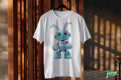 Cute Easter Robot Sublimation Clipart Product Image 3