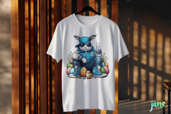 Retro Easter Bunny Sublimation Clipart Product Image 3