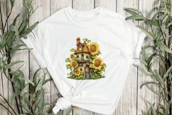 Fantasy Sunflower House Sublimation Clipart Product Image 3