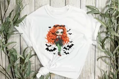 Halloween Cute Little Girl Sublimation Clipart Product Image 2