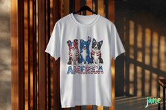 Patriotic Trio Dogs Sublimation Clipart Product Image 3