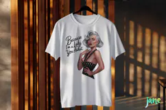 Because I'm A Lady You Asshat Funny Pin-up Girl Quotes PNG Product Image 3