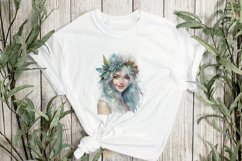 Winter Fairy Watercolor Sublimation Clipart Product Image 3