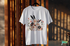 Floral Easter Bunny Sublimation Clipart Product Image 3