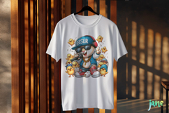 Retro Easter Bunny Sublimation Clipart Product Image 3