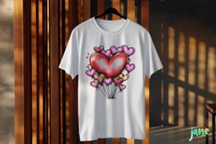 Valentine&#039;s Day Red Heart-shaped Balloon Clipart Product Image 2