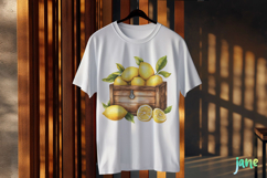 Watercolor Lemon Clipart PNG File Product Image 2
