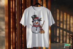 Hand-drawn Cartoon-style Snowman Christmas clip art Product Image 2