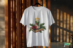 Embroidered Christmas Candle And Book PNG Clipart Product Image 3