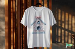 Chinoiserie Easter Bird House Sublimation Clipart Product Image 3