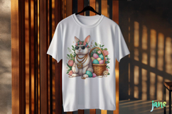 Retro Easter Bunny Sublimation Clipart Product Image 3