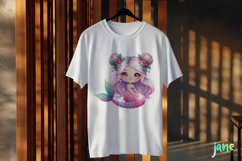 Pastel Christmas Mermaid Clipart Product Image 3