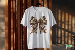 Glitter Leopard Christmas Bow Clipart Product Image 3