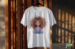 Quirky Plants Girl Sublimation Clipart Product Image 3