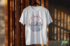 Chinoiserie Easter Basket Sublimation Clipart Product Image 3