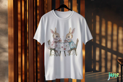 Easter Party Bunny Tea Time Sublimation Clipart Product Image 3
