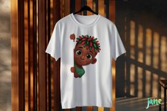 Peeking African American Little Boy Clipart Product Image 3
