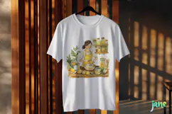 Watercolor Lemon Girl Clipart PNG File Product Image 2