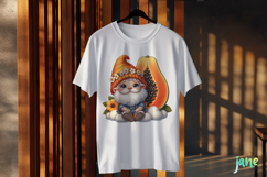 Spring Gnome Papaya Garden Clipart Product Image 3