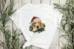 Lazy Golden Retriever Dog At Christmas Clipart Product Image 3