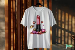Valentine's Day Pink Lipstick Tube Clipart Product Image 2