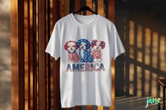 Patriotic Trio Dogs Sublimation Clipart Product Image 3