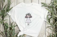 Girl With Flowers Children's Book Clipart Product Image 3