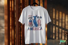 Patriotic Trio Dogs Sublimation Clipart Product Image 3