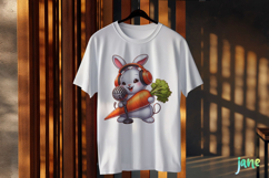 Retro Easter Bunny Sublimation Clipart Product Image 2