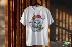 Sparkling Christmas Snowman Character Clipart Product Image 3