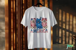 Patriotic Trio Dogs Sublimation Clipart Product Image 3