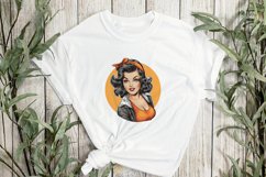 Vintage Pin Up Halloween Girl Clipart Product Image 3