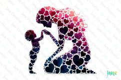 Mom And Baby Made Of Hearts Clipart Product Image 1
