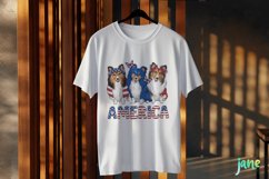Patriotic Trio Dogs Sublimation Clipart Product Image 3